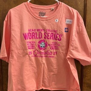 NWT Limited Edition 2021 College World Series Cropped Women’s Tee Size L
